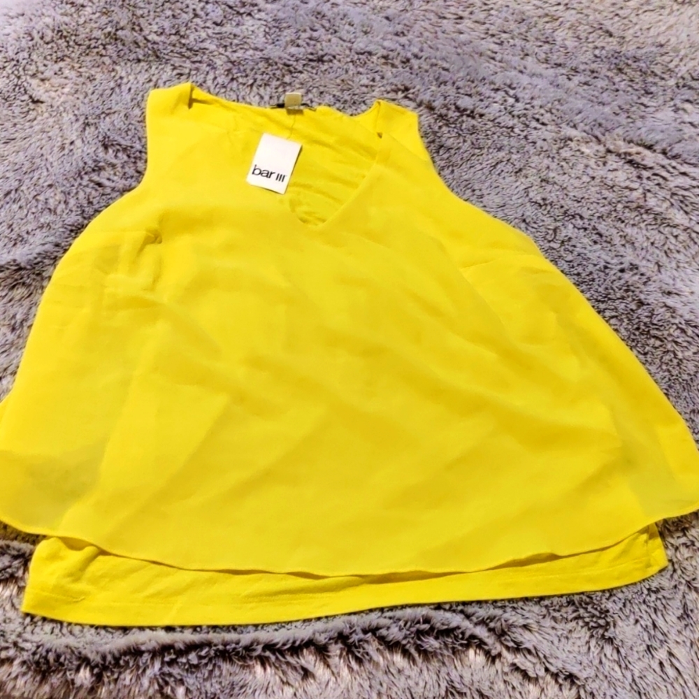 Sleeveless Yellow Blouse from Macy's Bar III